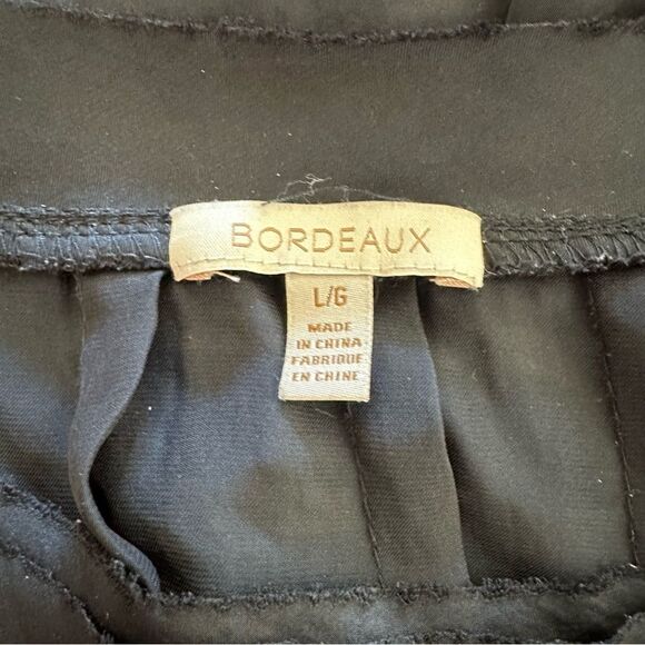 Bordeaux faux layered black and white stripe top size LG - Picture 3 of 6